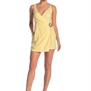 L*space Blake linen cover up wrap dress XS